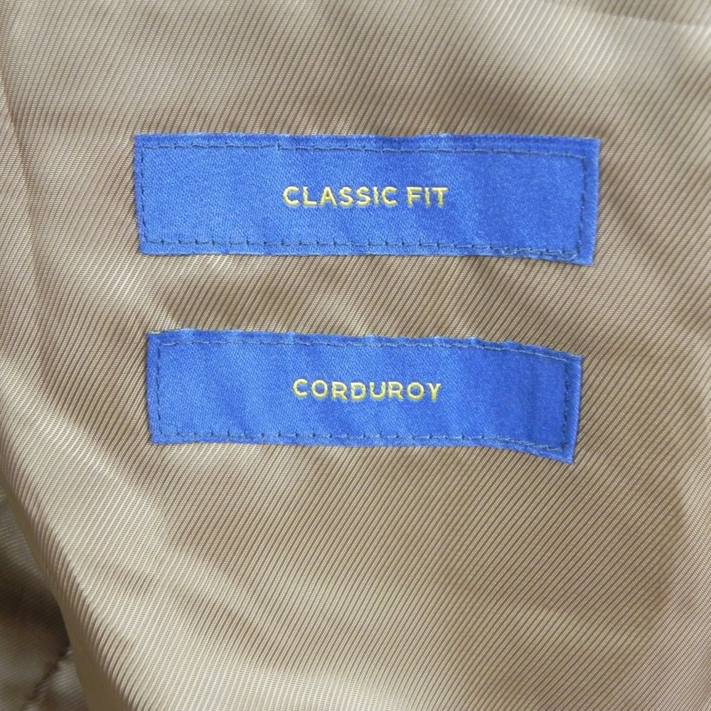 Stafford Blazer Mens 50R Classic Fit Corduroy Suit Jacket Sport Coat Elbow Patch - Picture 5 of 13